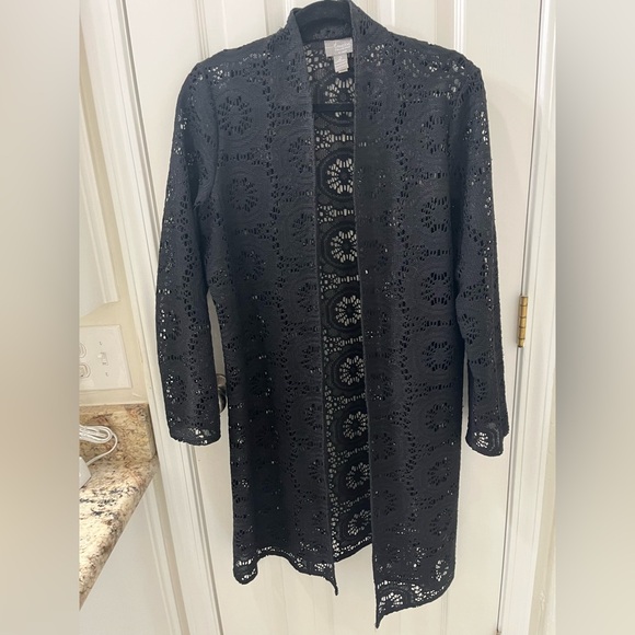 Chico's Tops - Chico's Travelers Lace Topper SZ 2